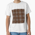 This bohemian repeat print blends soft floral elements with a neutral palette pattern in rich brown by zephstudoartist