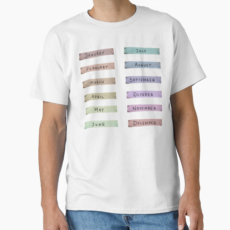 Months of the Year by MaryRose73744 Unisex , , , Long Sleeve Tee