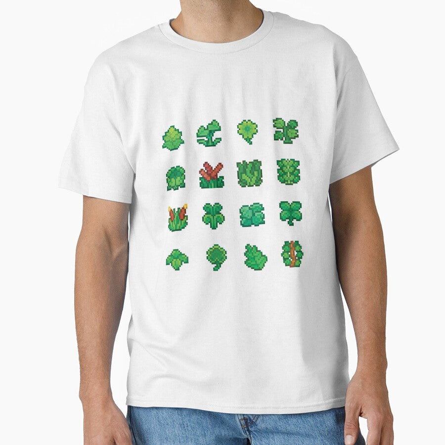Green Fantasy Pixel Art Plants by bizarrebeasties Unisex , , , Long Sleeve Tee