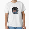 Terrified Pingu Meme (Black BG) by FilipeFerreira Unisex , , , Long Sleeve Tee