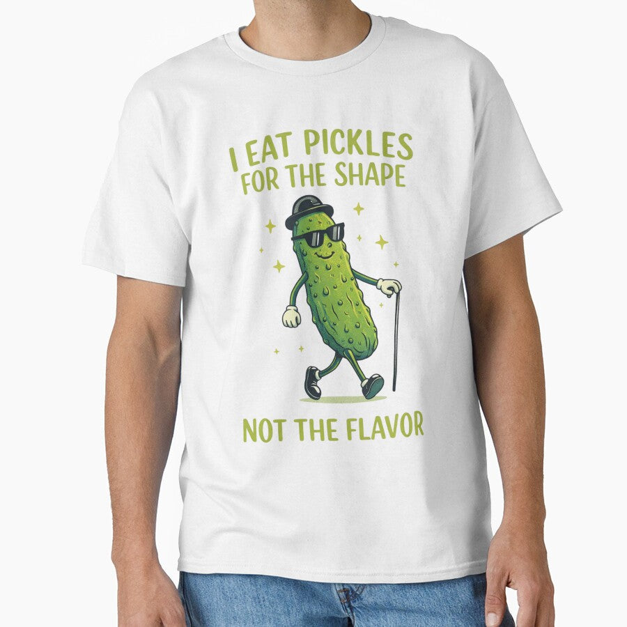 Funny Pickle Humor I Eat Pickles For Shape Meme by TEELVO Unisex , , , Long Sleeve Tee