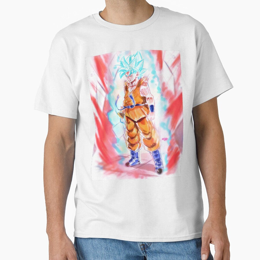 Going SSJ- Kaio-Ken Goku Blue by markclarkii Unisex , , , Long Sleeve Tee