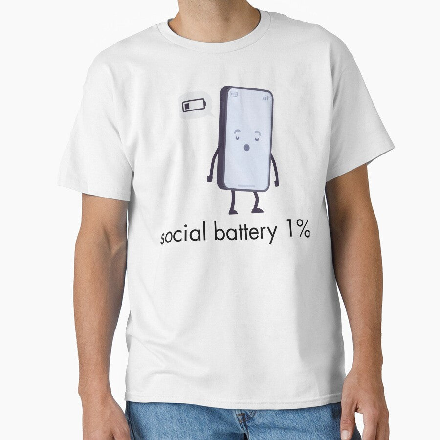 Low Battery: Please Do Not Interact by Cruzcuts Unisex , , , Long Sleeve Tee