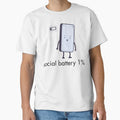 Low Battery: Please Do Not Interact by Cruzcuts Unisex , , , Long Sleeve Tee