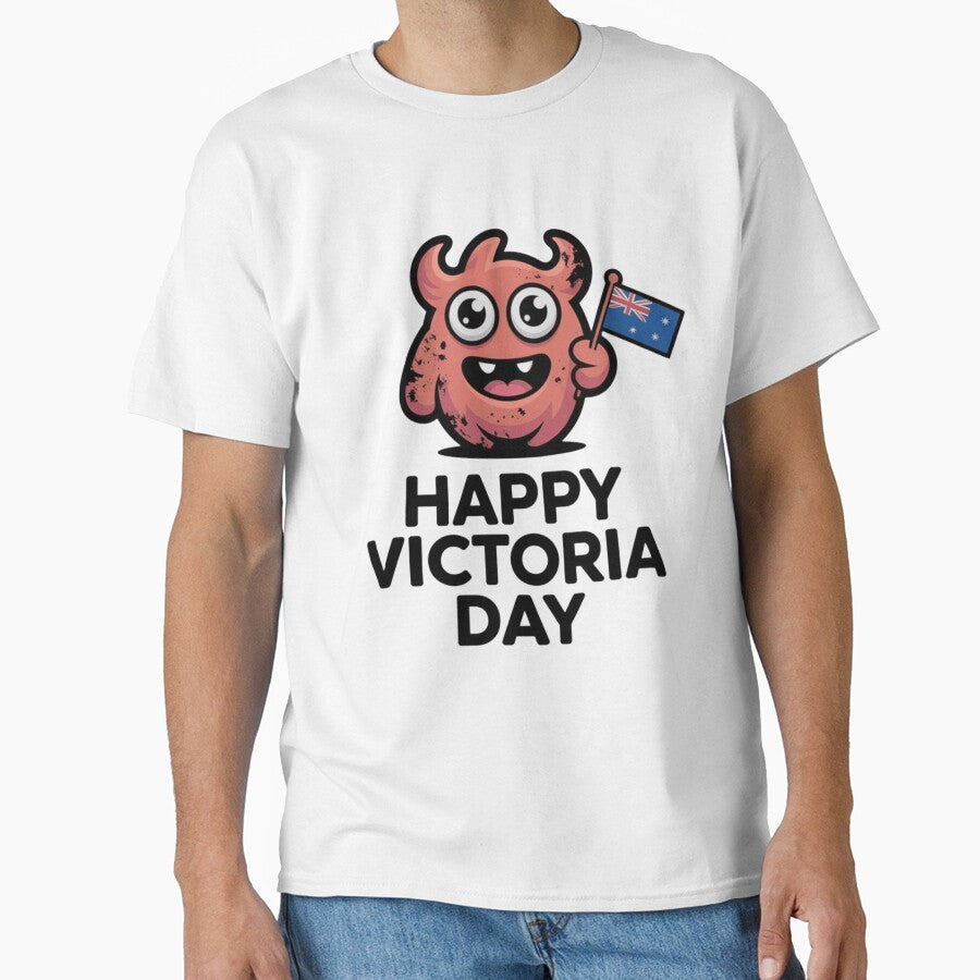 Funny Happy Victoria Day Monster Cute Patriotic Cartoon by InspiredCreatives