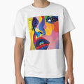 Pop Art Fantasy Female Face Vibrantly Colorful Design by DEC02 Unisex , , , Long Sleeve Tee
