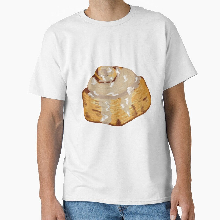 Cinnamon Roll // Soft Brush Pastries by DanielleFishIll Unisex , , , Long Sleeve Tee