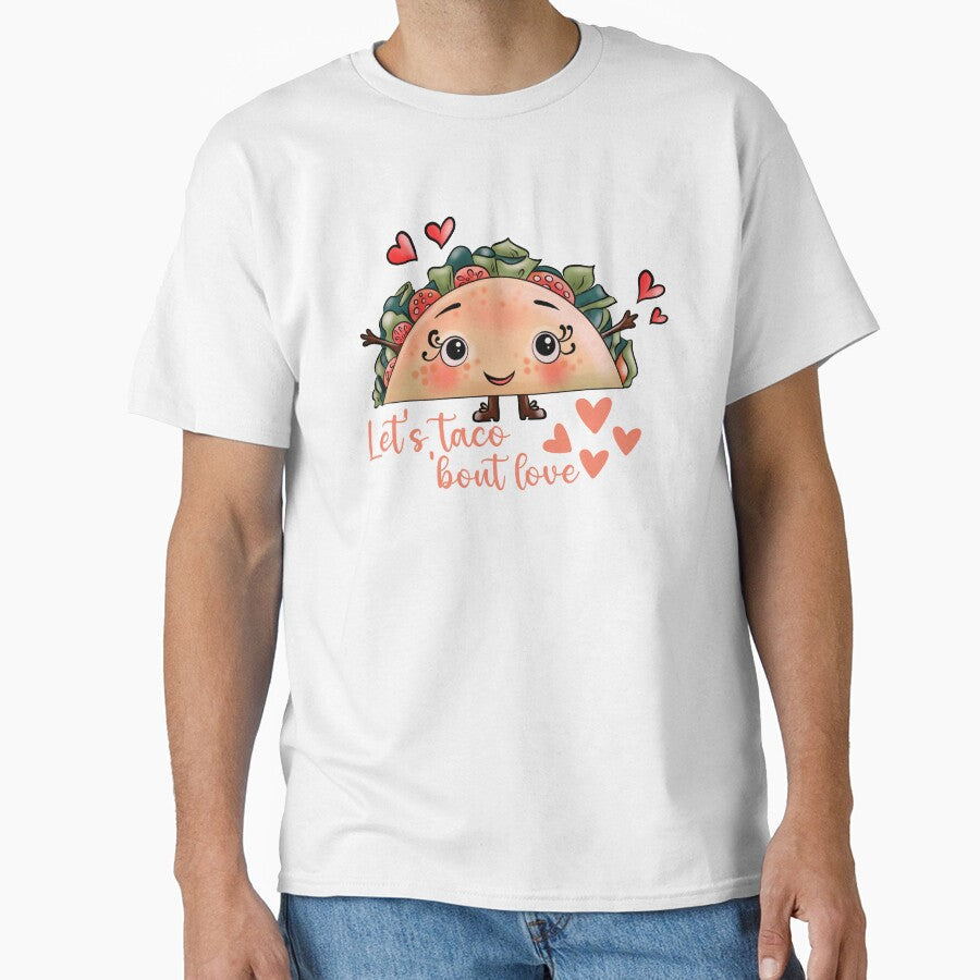 Let's taco 'bout love - Valentine's Day taco by EvergreenWhimsy Unisex , , , Long Sleeve Tee