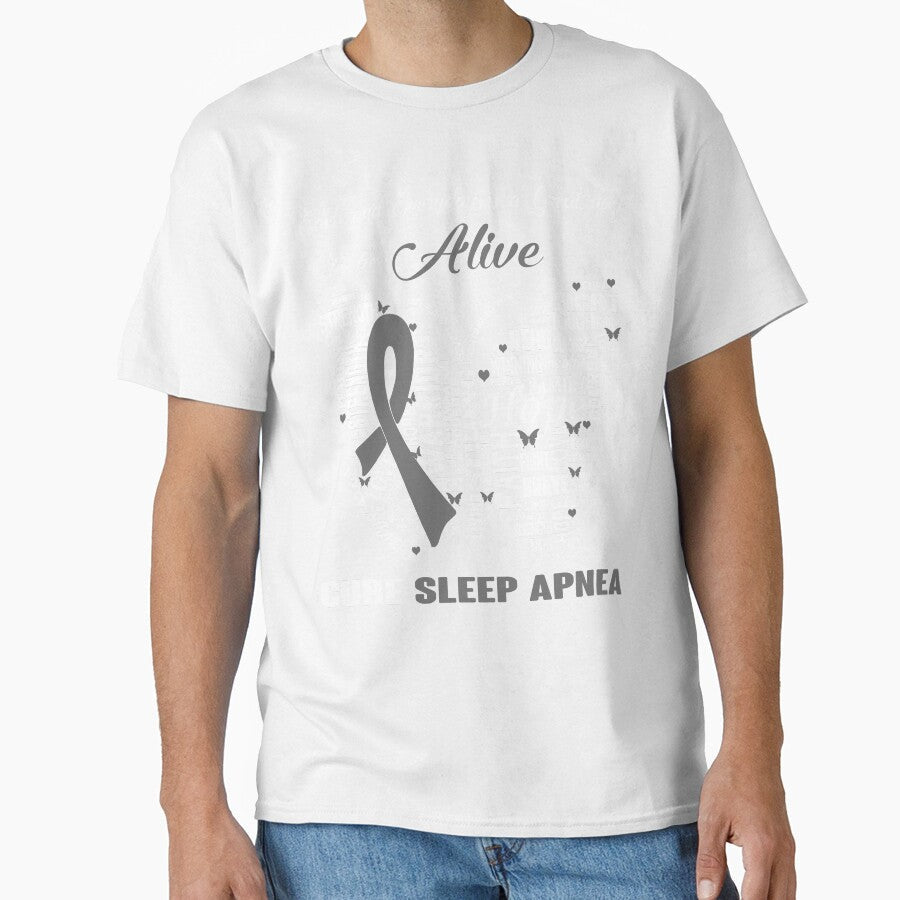 Butterfly Ribbon Cure Sleep Apnea Awareness by Tadmab Unisex , , , Long Sleeve Tee