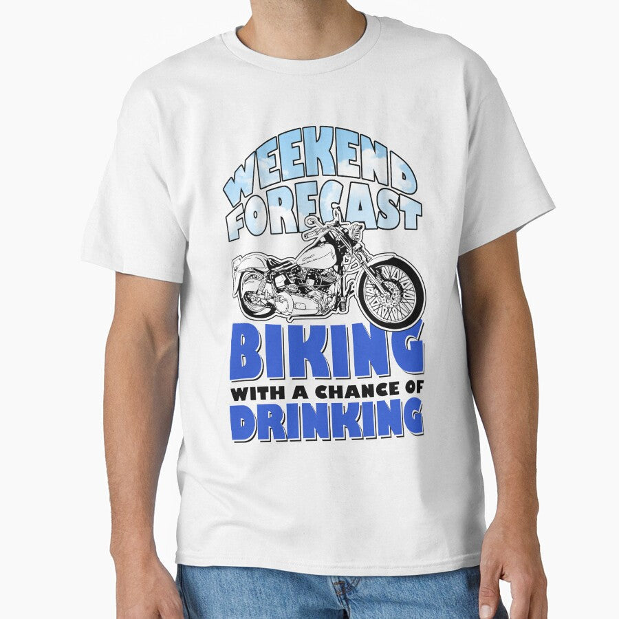 Weekend Forecast Biking With A Chance Of Drinking by Fairyjam Unisex , , , Long Sleeve Tee
