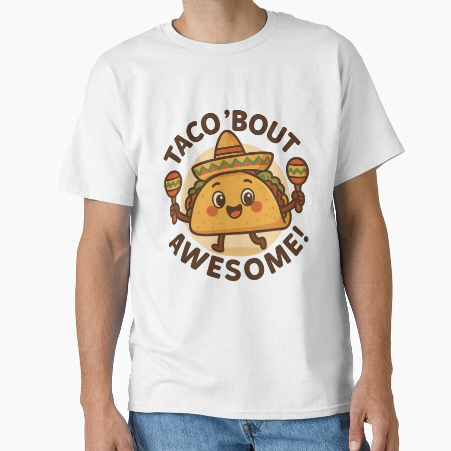 Taco 'Bout Awesome ! – Cute Kawaii Taco Fiesta Design by nOstalgiK2 Unisex , , , Long Sleeve Tee