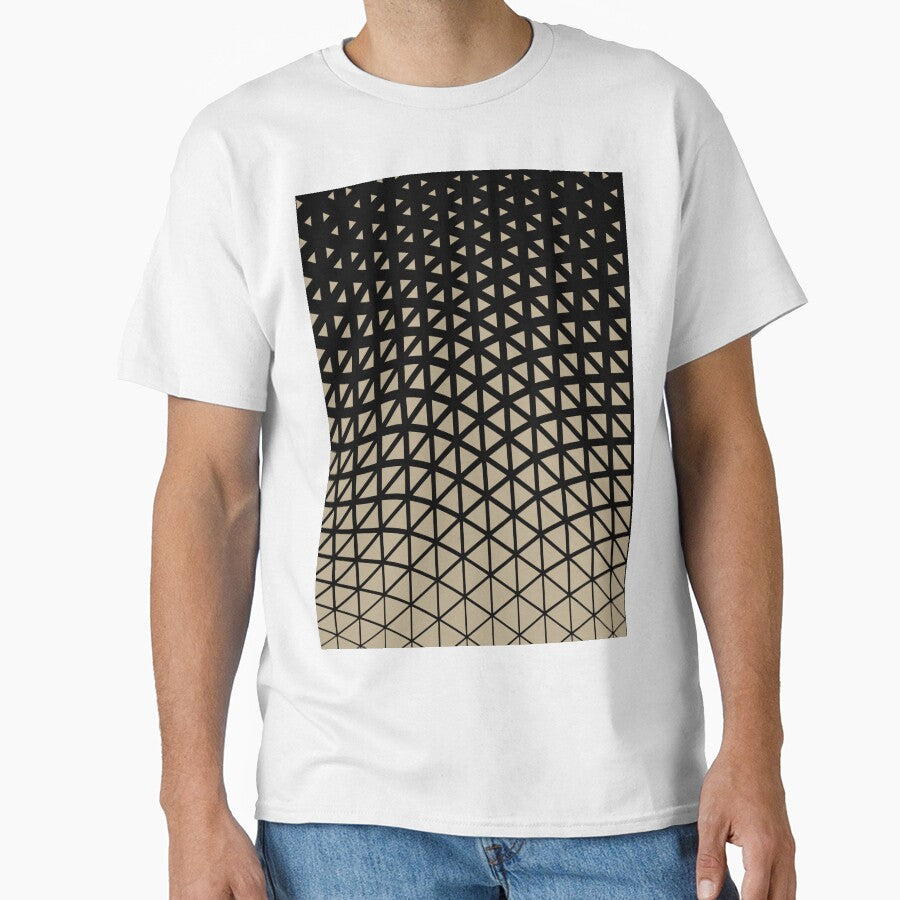 Black and Tan Triangle Wave Pattern Pairs DE 2022 Trending Color Bamboo Screen DE6193 by ColorOfTheYears