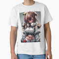 Anime snow girl fighter with bear ears portrait art by TheArtistOf2022 Unisex , , , Long Sleeve Tee