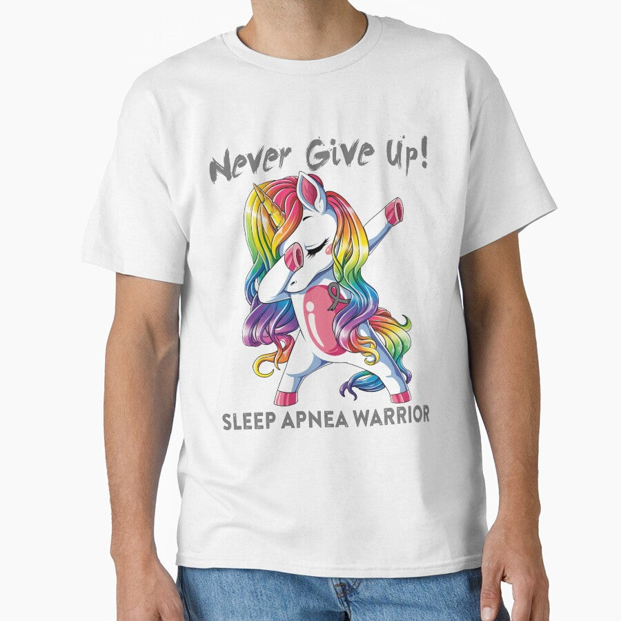 Sleep Apnea Warrior - Never Give Up! - Support Sleep Apnea Warrior Gifts by whlrcheryl Unisex , , , Long Sleeve Tee