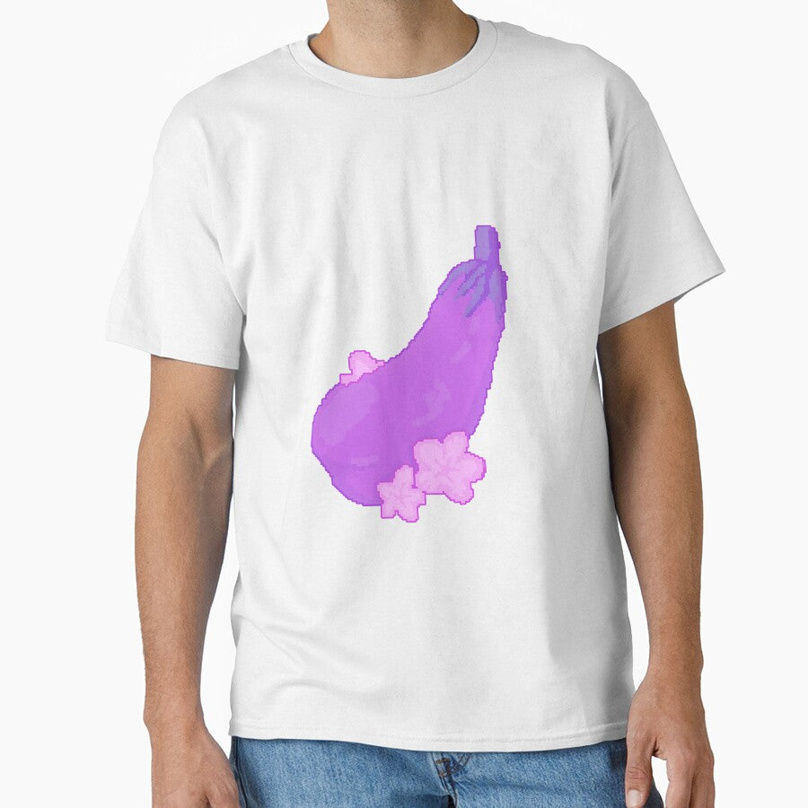 Eggplant Kawaii by Paintingpixel Unisex , , , Long Sleeve Tee
