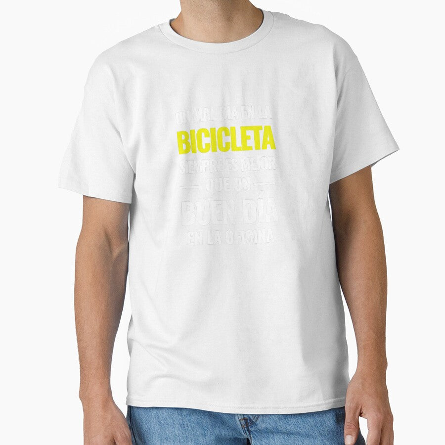 “A BAD DAY ON THE BIKE IS ALWAYS BETTER THAN A GOOD DAY AT THE OFFICE” by solaenbici Unisex , , , Long Sleeve Tee