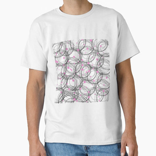 Abstract circles with touches of pink color by HDpod
