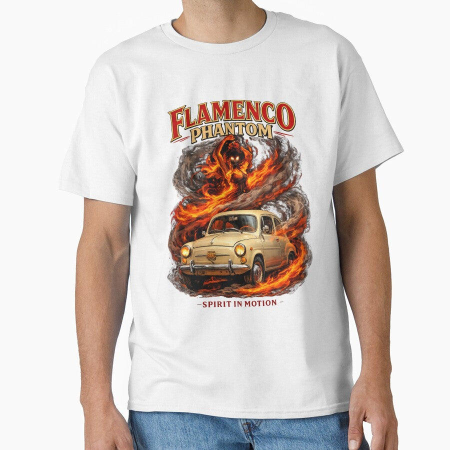 Flamenco Phantom Vintage Spanish Car Art by Retro Arabica