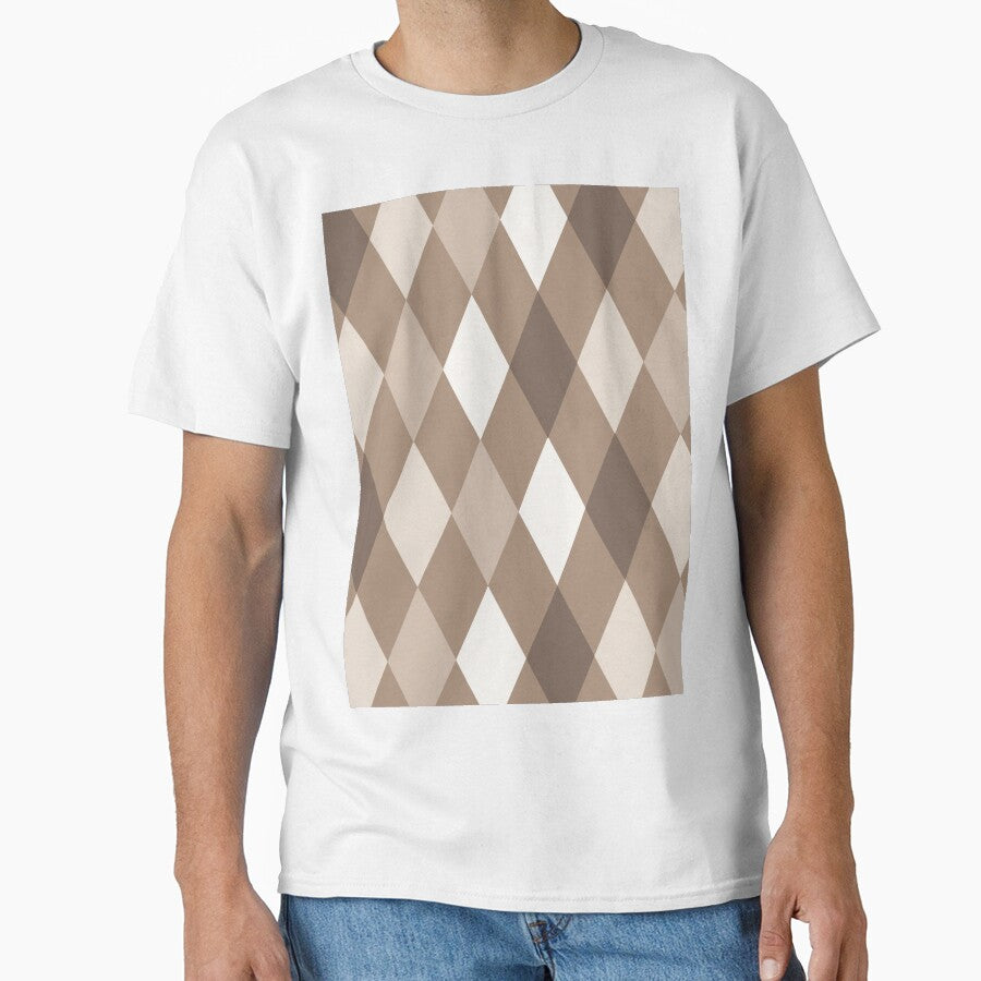 Neutral Earthy Tone Harlequin Diamonds Design 2 by PatternTitan