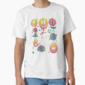 Colorful Psychedelic Smiley Faces and Cosmic Flowers Illustration by love3617