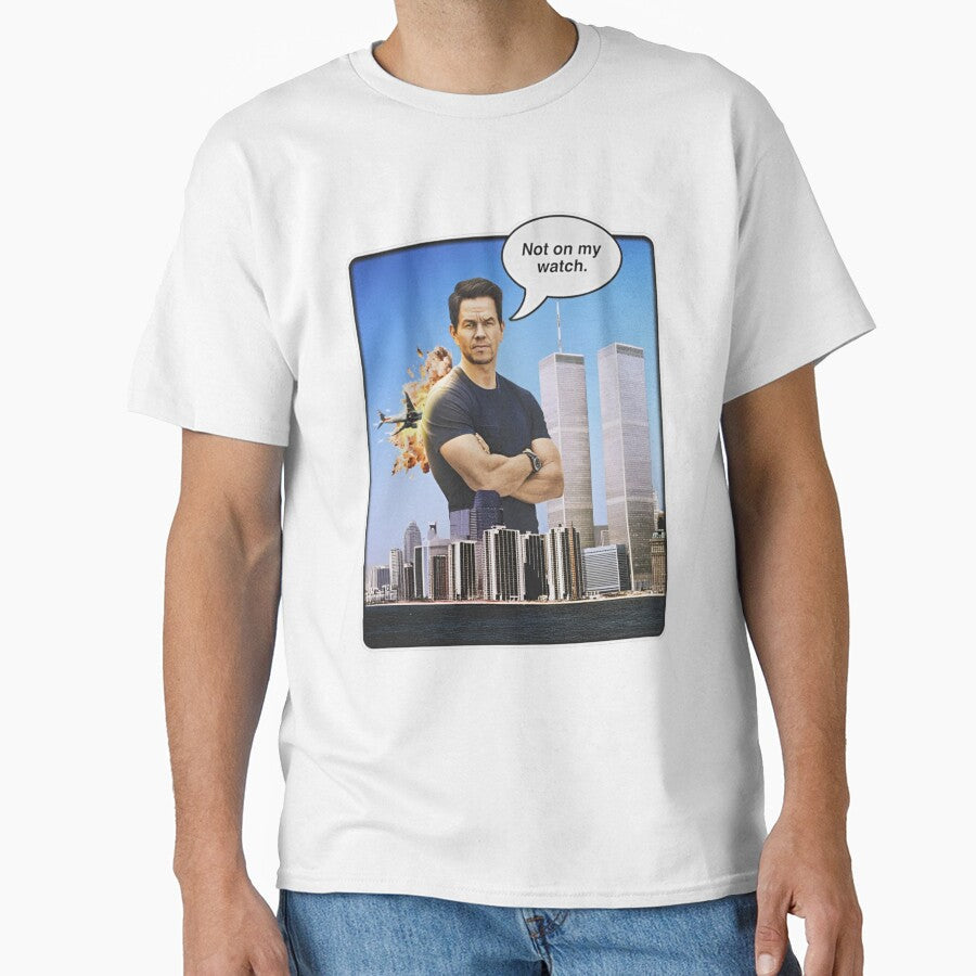 Mark Wahlberg Not on My Watch 911 Design by DankThreads Unisex , , , Long Sleeve Tee