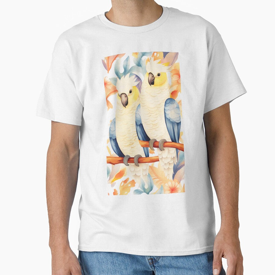 Australian Parrots in Yellow Shades by TeeGeeTees Unisex , , , Long Sleeve Tee