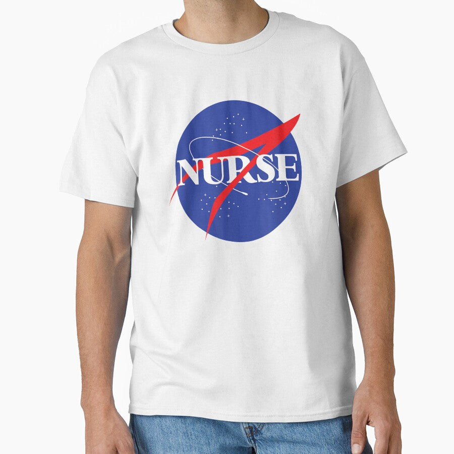 Nurse Astronaut Novelty Retro For Outer Space Nursing by shirleyfinley Unisex , , , Long Sleeve Tee