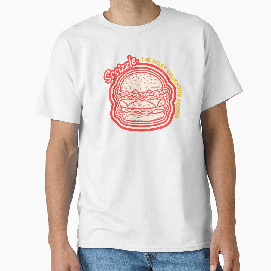 Sssizzle Burger Vibe – Tasty Sound Art by heyyoyeah63 Unisex , , , Long Sleeve Tee