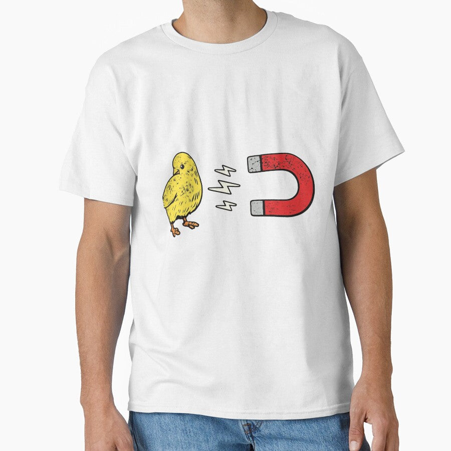 Funny Chick Magnet Cute Chicken Pun Humor by ZEtexaxe Unisex , , , Long Sleeve Tee