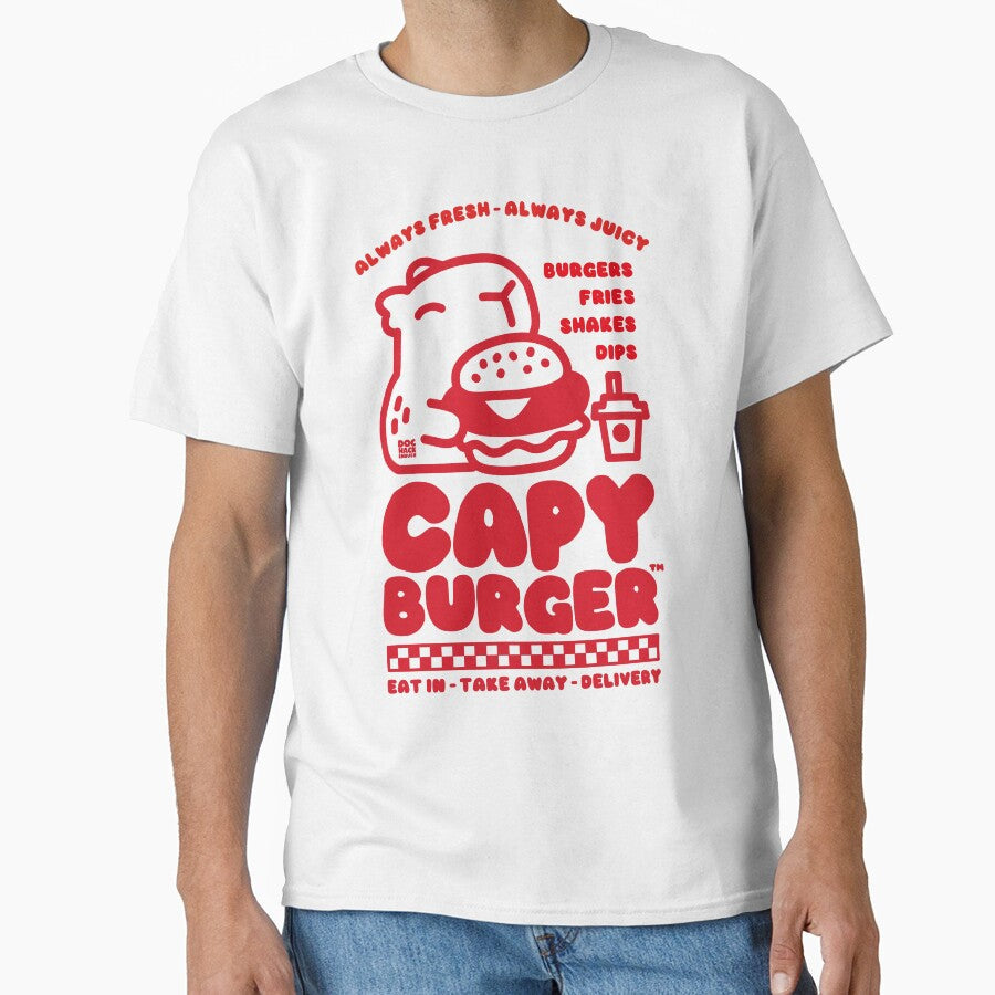 Capyburger (Light) by DocHackenbush Unisex , , , Long Sleeve Tee