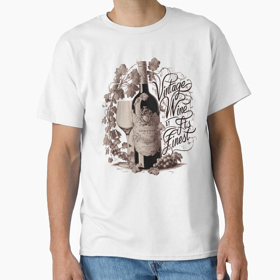 Vintage Wine At It's Finest by WineandWear Unisex , , , Long Sleeve Tee