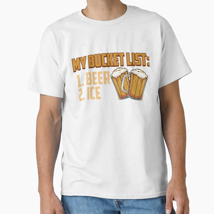 My Bucket List Beer Ice Funny Beer Drinking Drinker by TexasMerch Unisex , , , Long Sleeve Tee