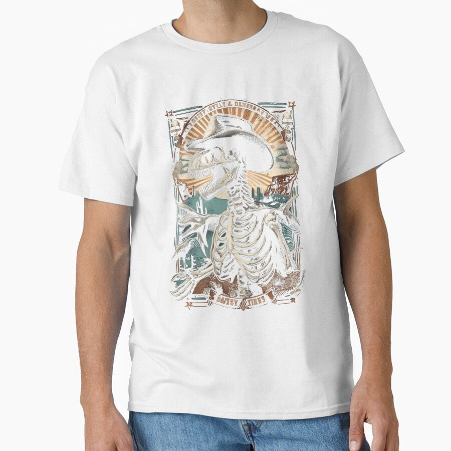 dinosaurus western cowboy by CanvaSnap ⭐⭐⭐⭐⭐ Unisex , , , Long Sleeve Tee