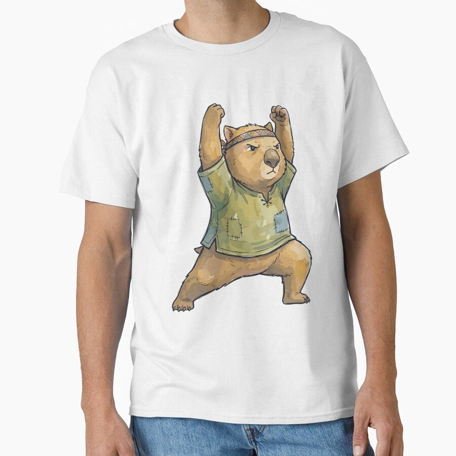 Cute Yoga: Warrior One Wombat by bapupa