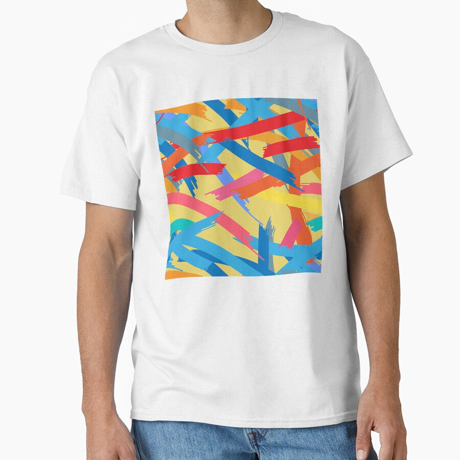 Texture with paint, chaotic shapes, lines by WyldTree Unisex , , , Long Sleeve Tee