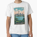 Auckland Vintage Travel Poster by TravelerRat Unisex , , , Long Sleeve Tee