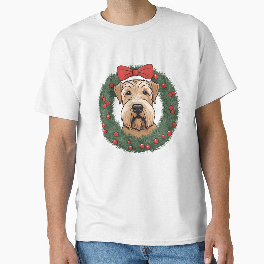 Jolly Christmas - Soft Coated Wheaten Terrier Nose Edition by GoodyPaws Unisex , , , Long Sleeve Tee