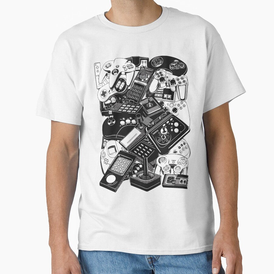 Retro Gaming Controllers by Fairyjam Unisex , , , Long Sleeve Tee