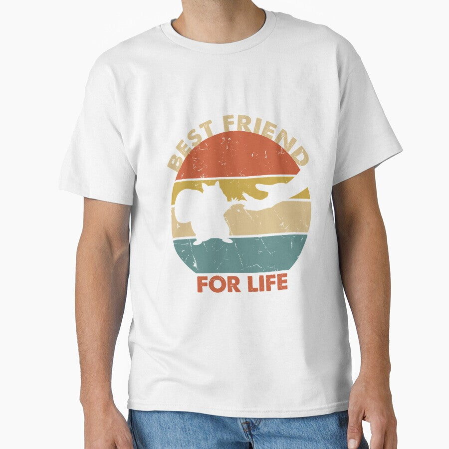 Vintage Retro Squirrel Best Friend For Life Fist Bump by SARAHKUHNS Unisex , , , Long Sleeve Tee