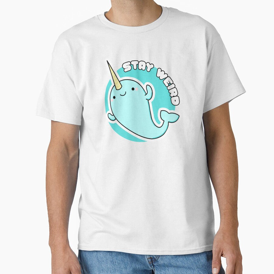 Kawaii: Stay Weird Narwhal by AutonomousN Unisex , , , Long Sleeve Tee