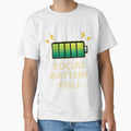 Social Battery Full Funny Extrovert Humor Design by Tropivaro Unisex , , , Long Sleeve Tee
