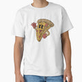 Retro Pizza Slice Mascot by The Qash Unisex , , , Long Sleeve Tee