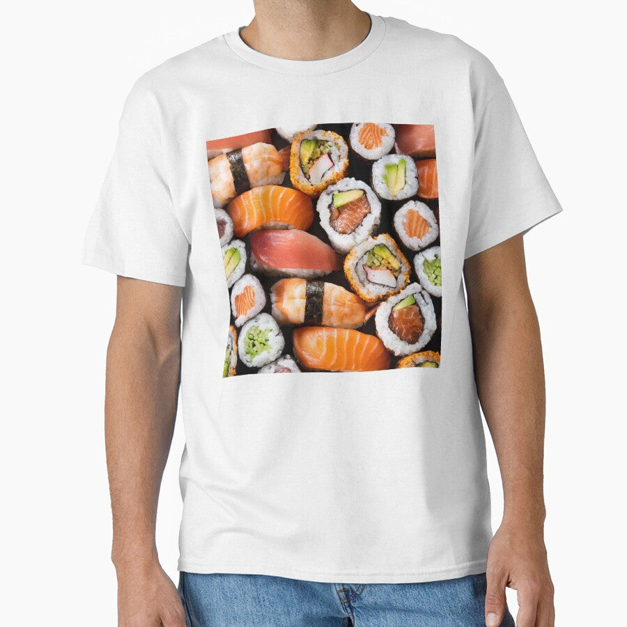 Sushi Close-Up by E6Designs Unisex , , , Long Sleeve Tee
