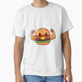 Burger Bicep Flex Funny Chibi Food Workout Design by ColorSplash123 Unisex , , , Long Sleeve Tee