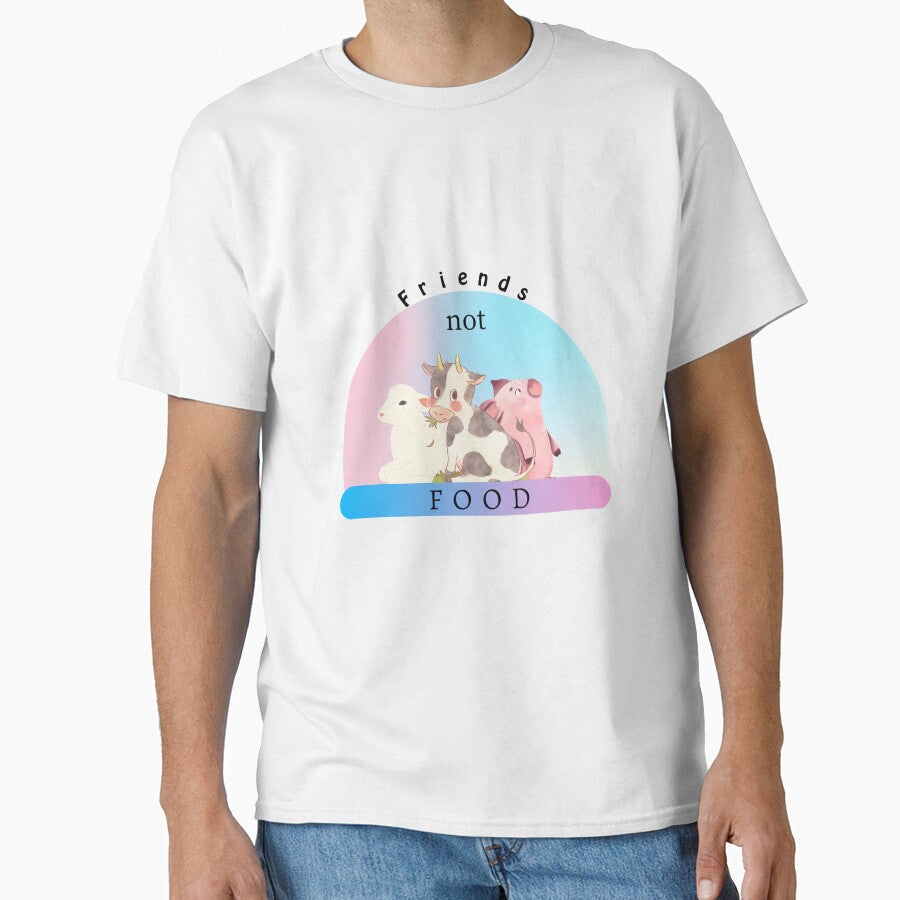 Vegan,Friends not food by Ela-Designer Unisex , , , Long Sleeve Tee