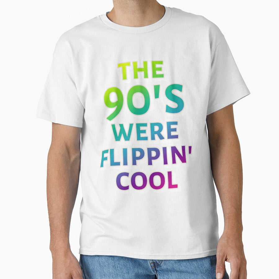 Colorful The 90'S Were Flippin' Cool Ombre Pastel Retro Style Design by ahronmitch4961 Unisex , , , Long Sleeve Tee