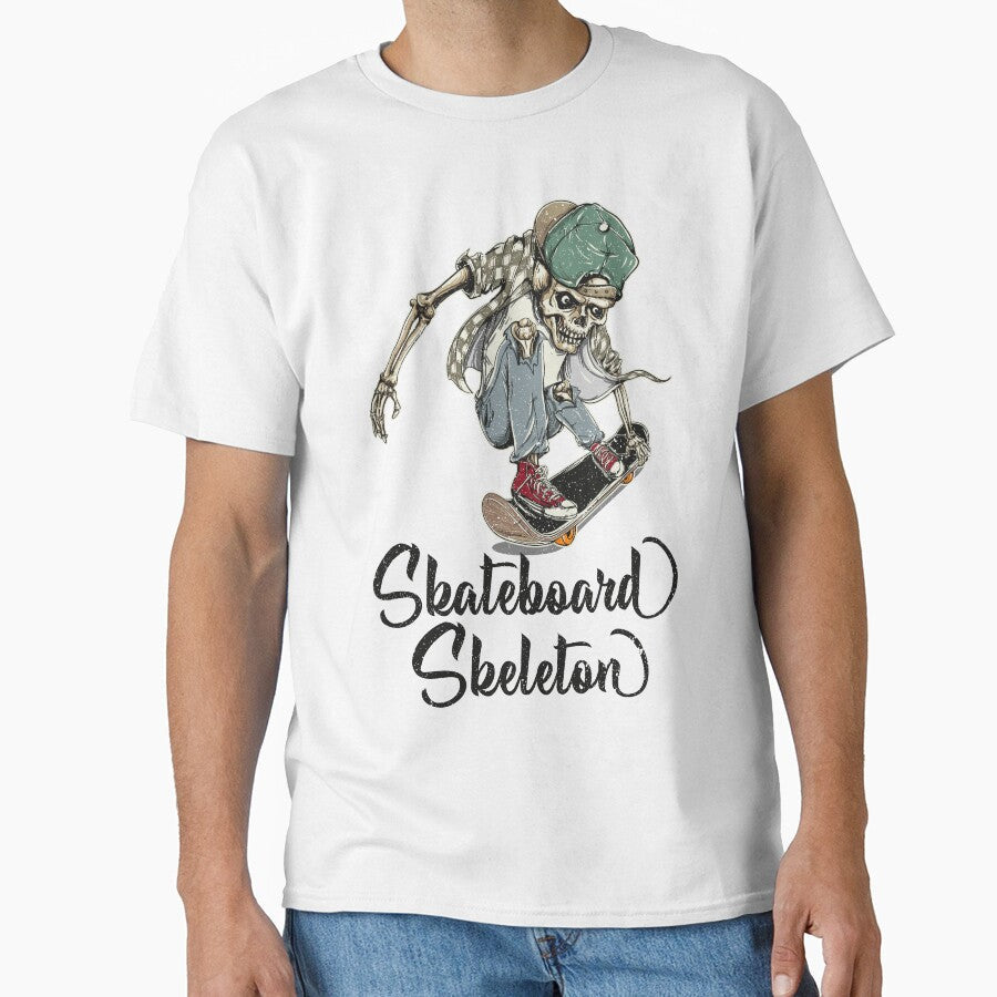Skateboard Skeleton Classic , Forever Skate Style, Best Friend Shirt, Best Friend Gifts by Ristinga