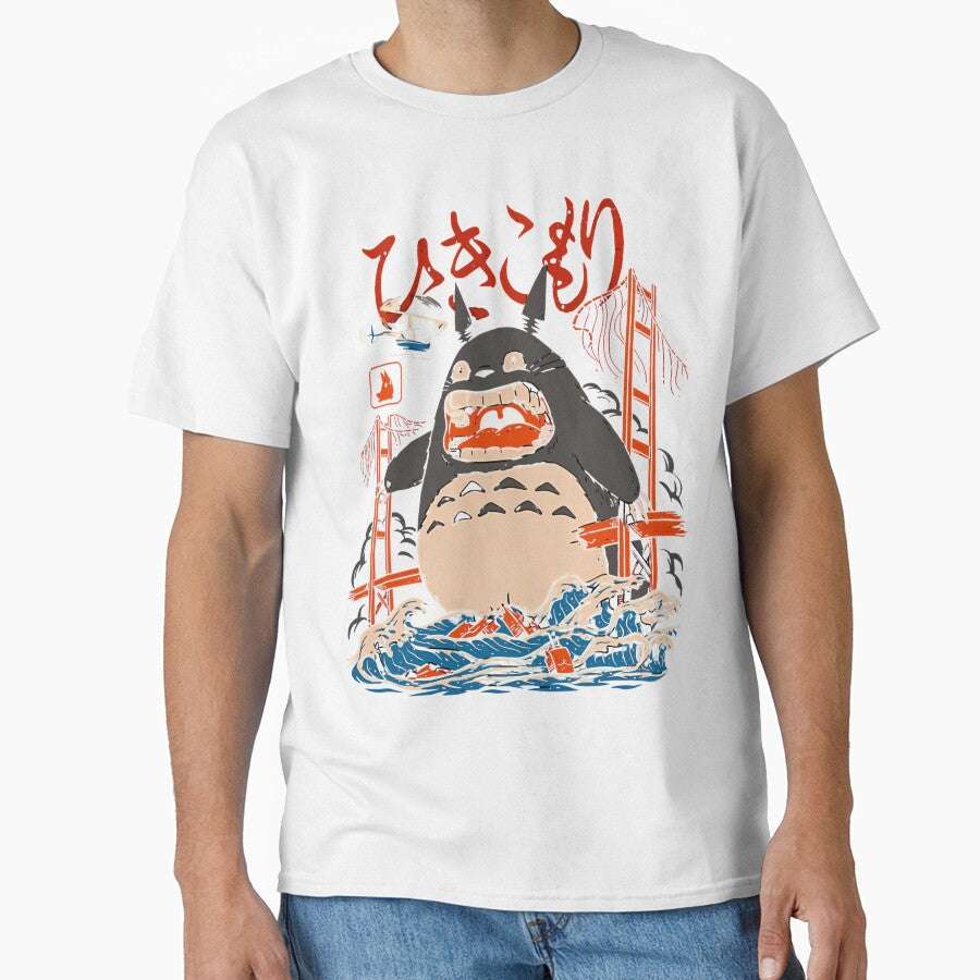 Totoro Golden Gate Bridge by JTravisDesigns Unisex , , , Long Sleeve Tee