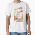 Modern Abstract Line Art Saguaro Cactus Desert Minimalist Boho Landscape Neutral by Maxbevier