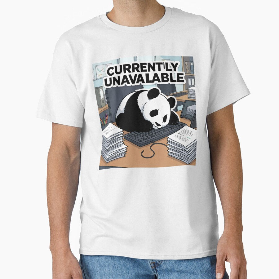 Panda Burnout – Corporate Exhaustion Meme Sticker by SoftAuraStudi0 Unisex , , , Long Sleeve Tee